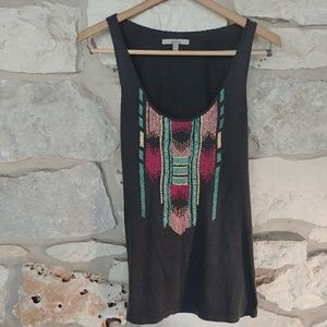 Beaded Tribal print Zara tank top